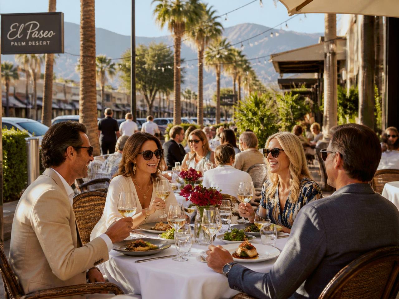 Al fresco dining on El Paseo in Palm Desert